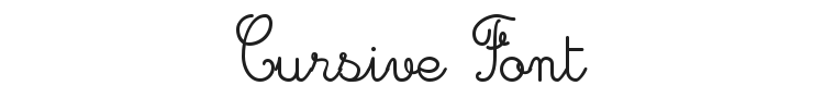 Cursive Font Preview