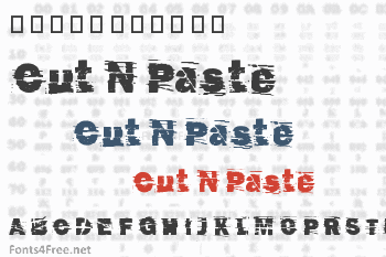 Cut N Paste Font