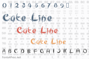 Cute Line Font