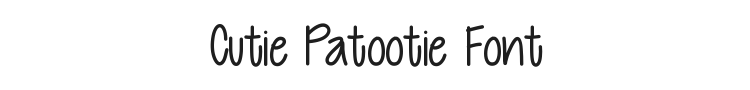 Cutie Patootie Font Preview