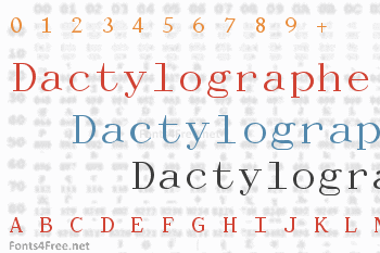 Dactylographe Font