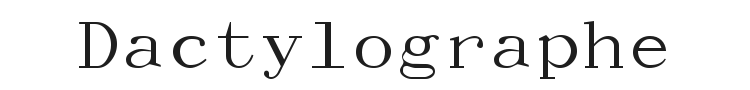 Dactylographe Font