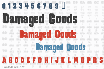 Damaged Goods Font