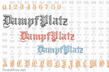 DampfPlatz Font