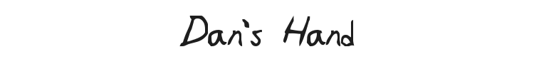 Dan's Hand Font