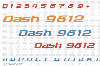 Dash 9812 Font