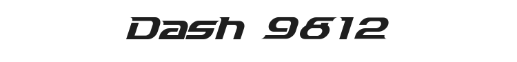 Dash 9812 Font Preview