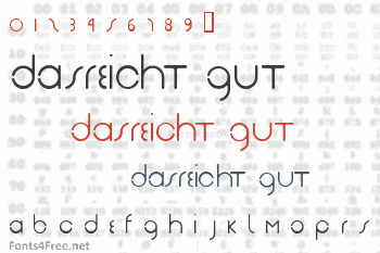 DasReicht Gut Font