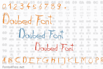 Daubed Font