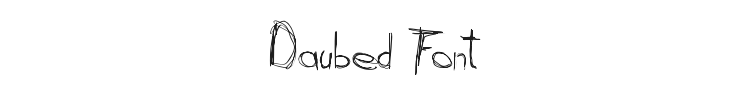 Daubed Font