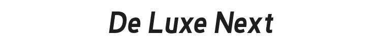 De Luxe Next Font Preview