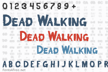 Dead Font Walking Font