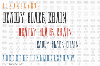 Deadly Black Chain Font