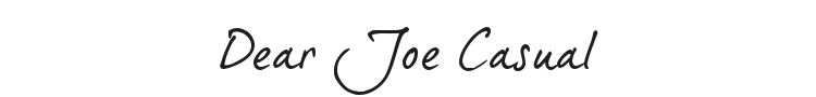 Dear Joe 5 Casual Font