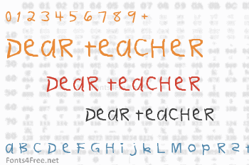 Dear Teacher Font