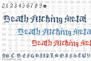 Death Fucking Metal Font