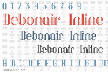 Debonair Inline Font