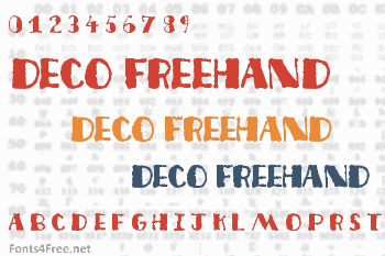 Deco Freehand Font