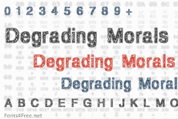 Degrading Morals Font