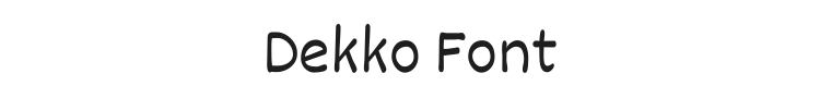 Dekko Font