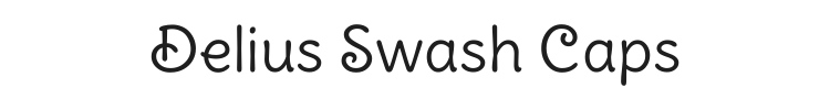 Delius Swash Caps Font Preview