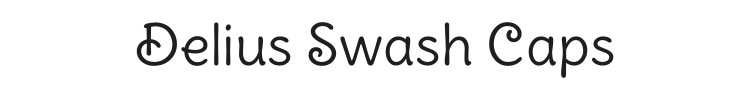 Delius Swash Caps Font