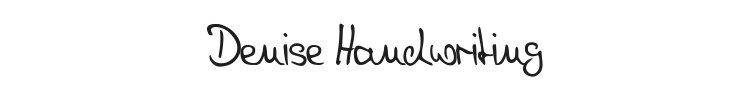 Denise Handwriting Font Preview