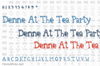 Denne At The Tea Party Font