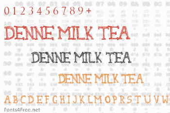 Denne Milk Tea Font