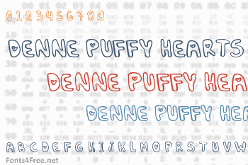 Denne Puffy Hearts Font