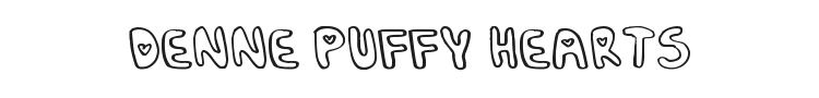 Denne Puffy Hearts Font