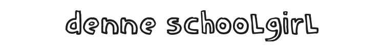 Denne schooLgirL Font Preview