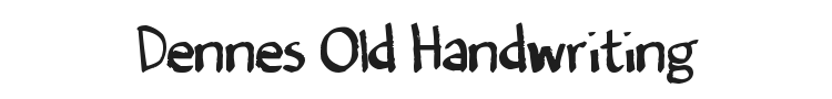 Dennes Old Handwriting Font Preview