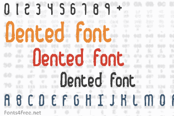 Dented Font