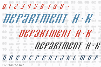 Department H+K Font