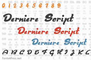 Derniere Script Font