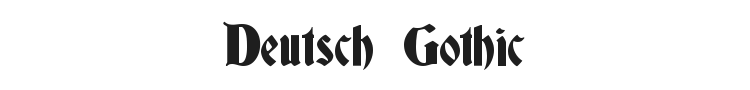 Deutsch Gothic Font Preview