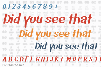 Did you see that Font