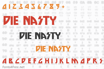 Die Nasty Font