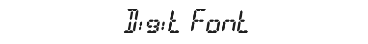Digit Font Preview