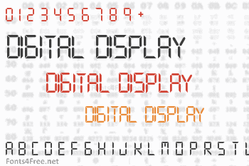 Digital Display Font