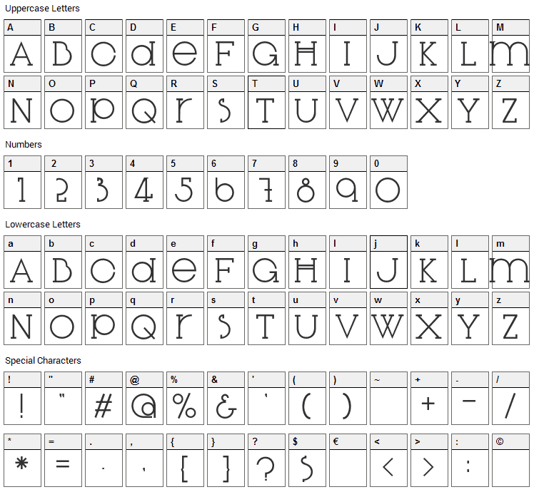 Diglossia Std Font Character Map