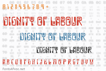 Dignity of Labour Font