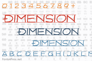 Dimension Font