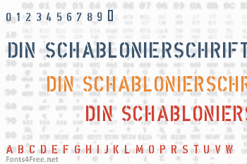 DIN Schablonierschrift Font