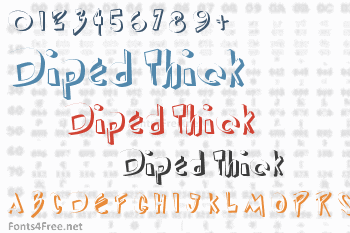 Diped Thick Font