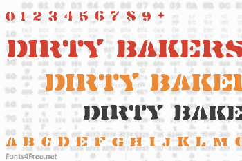 Dirty Bakers Dozen Font