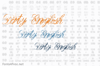 Dirty English Font