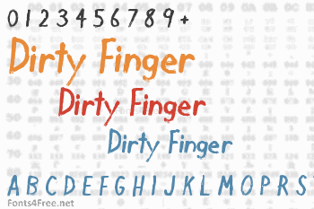 Dirty Finger Font
