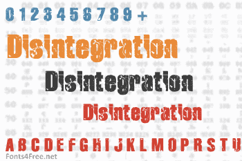 Disintegration Font